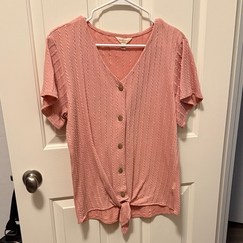 Weatherproof Pink Button-Down Women’s Shirt